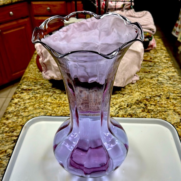 Tall Purple Flower Vase